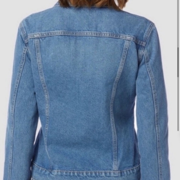 NWOT Hudson Women’s Classic Medium Wash Denim Jean Jacket Size L/XL - Picture 4 of 15
